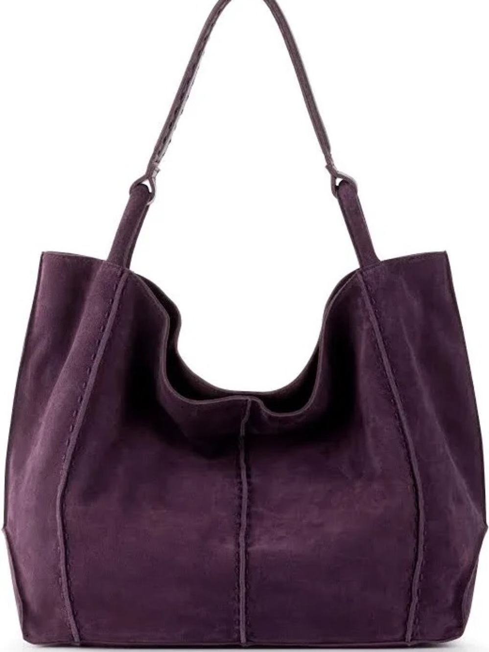 the sak Large Los Feliz Tote in Aubergine Suede - their signature best seller!